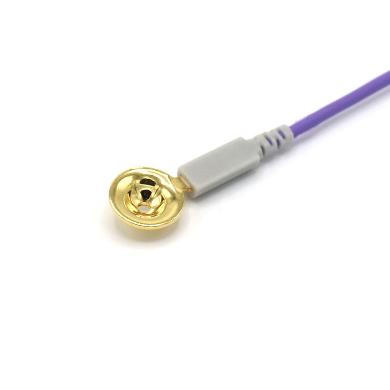 10 Chumbo Outros Acessórios do Monitor do Paciente Cable EEG Dia 1,5 mm Com Copo Revestido em Ouro