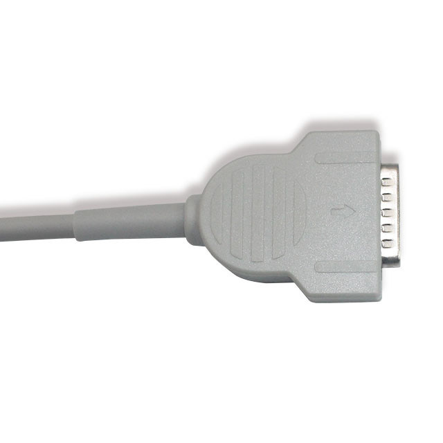 10 Leads 12 Leads ECG Cable 15 Pins Cinza Multi Função de Cor