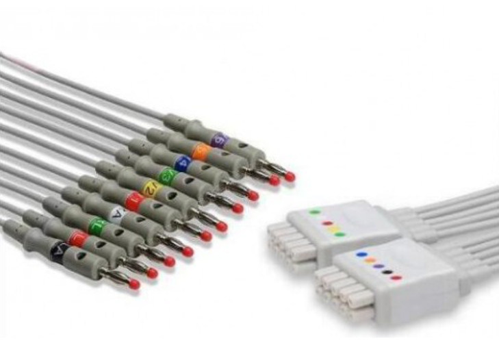 GE Marquette ECG Cable 10 Leads Cor Cinzento Compatível Estável