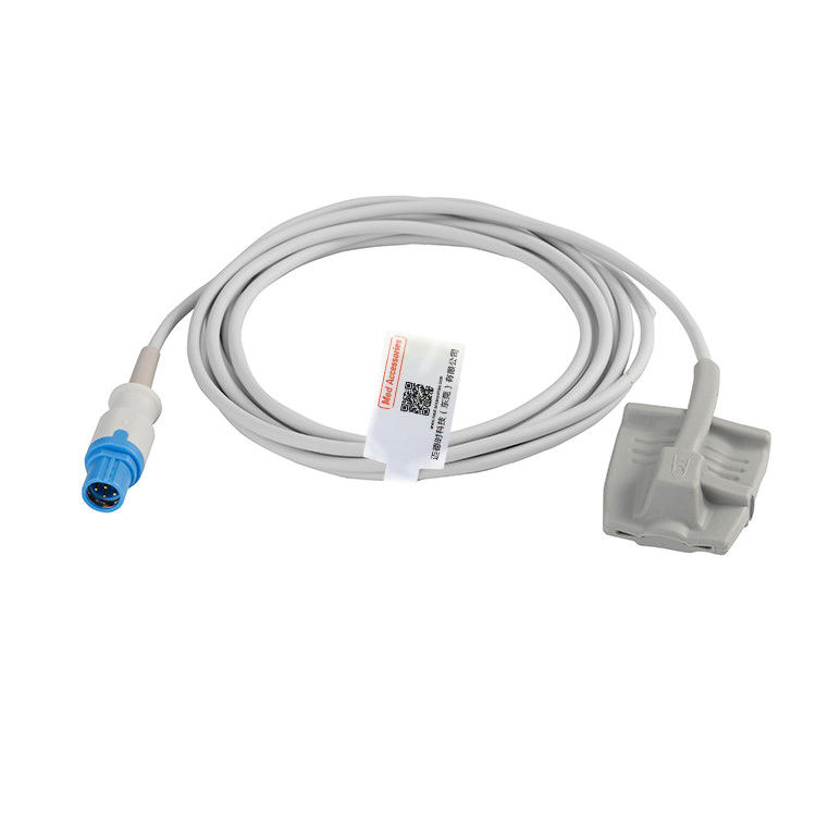Sensor Spo2 Reutilizável Drager 7 Pin TPU Material Cinza