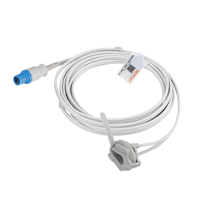 Sensor Spo2 Reutilizável Drager 7 Pin TPU Material Cinza