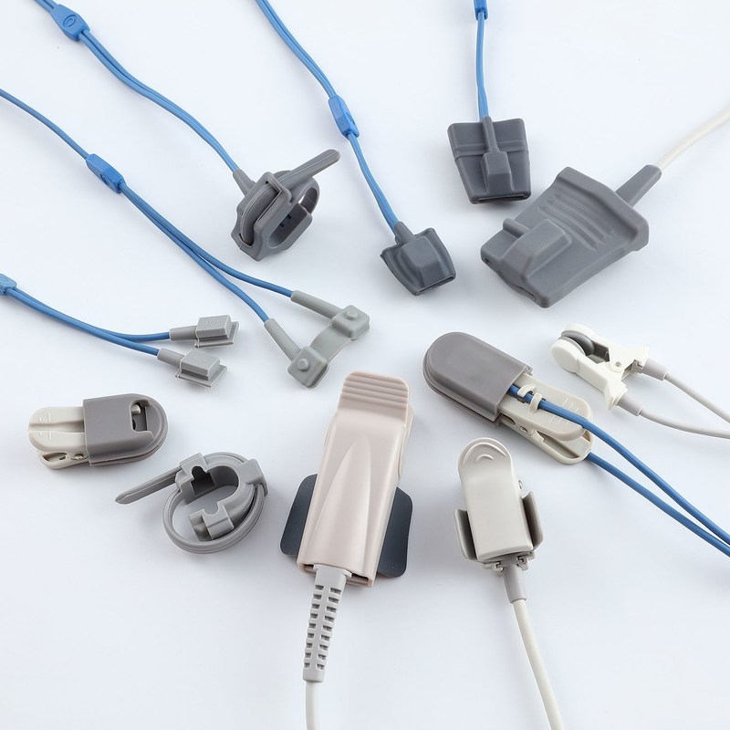 Sensor Spo2 reutilizável compatível sem látex para monitores de marcas principais