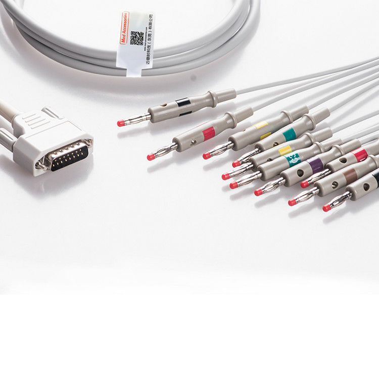 Burdick Atria Plus Eclipse Direct Connect Cable EKG 10 Leads AHA Banana 3,0m de comprimento