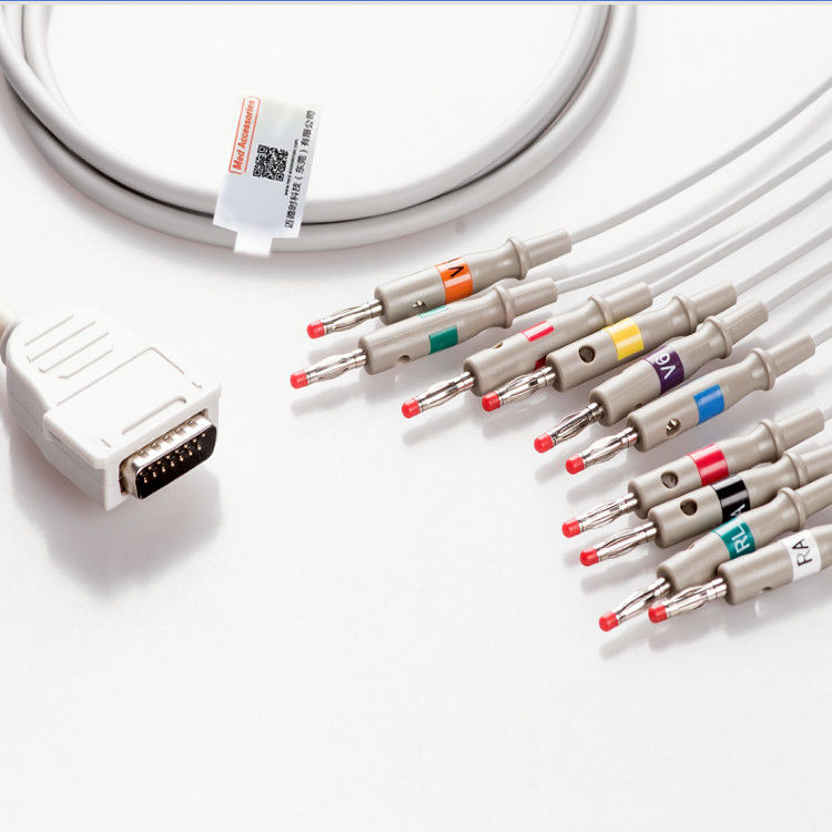 Burdick Atria Plus Eclipse Direct Connect Cable EKG 10 Leads AHA Banana 3,0m de comprimento