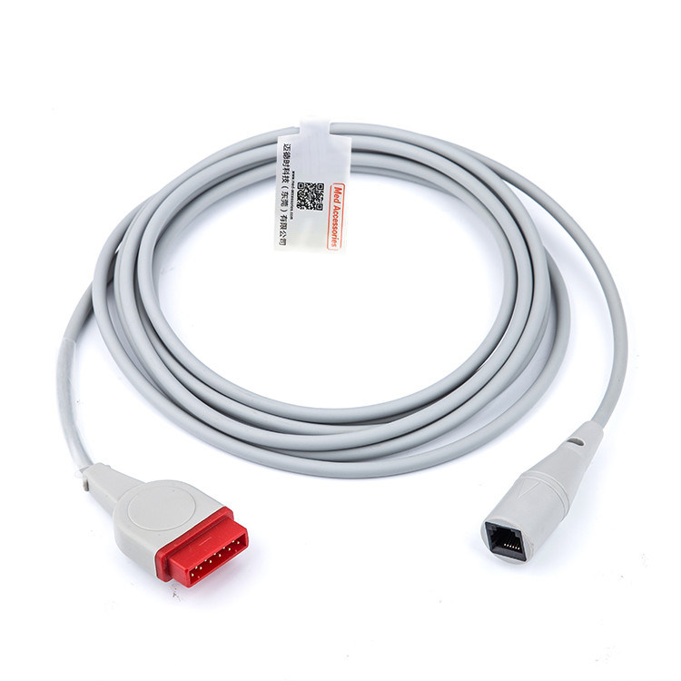 Pressão sanguínea invasiva IBP Adaptador Cable GE Healthcare Transducer 11 Pin Med Acessórios