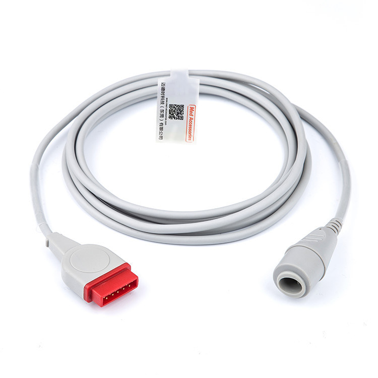 Pressão sanguínea invasiva IBP Adaptador Cable GE Healthcare Transducer 11 Pin Med Acessórios
