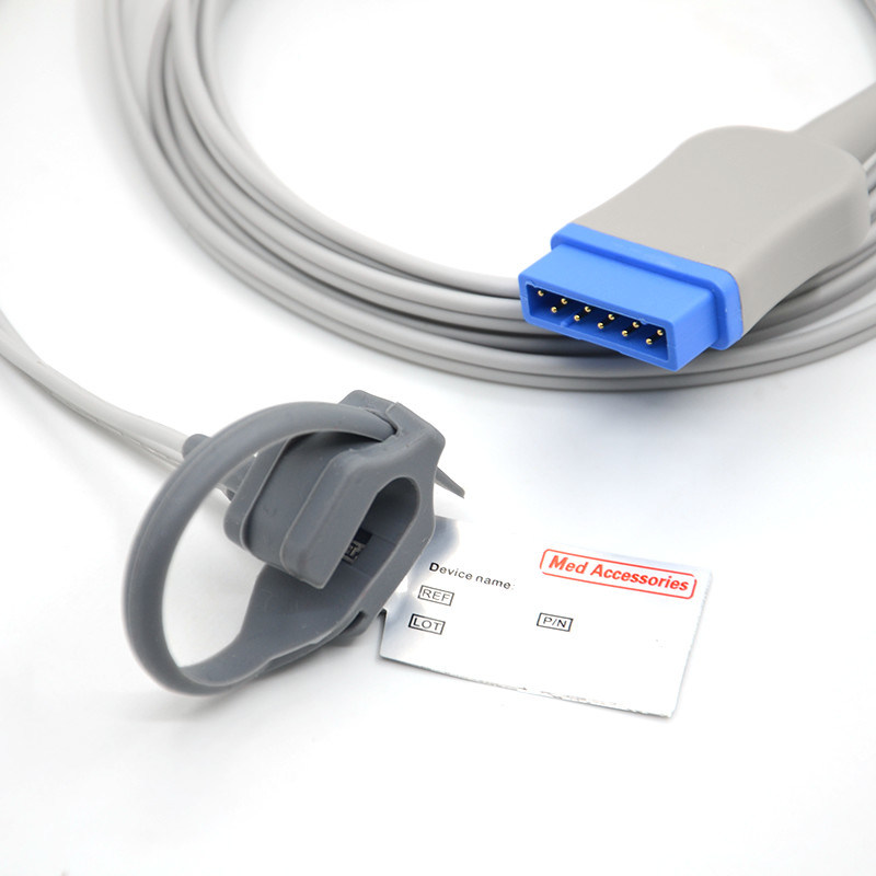 Adulto Soft Tip Spo2 Sensor 11 Pin Pulse Oximeter Probe Free Latex Reusable Neonatal Wrap