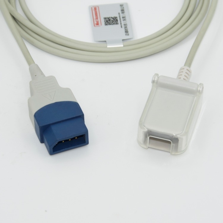 Cable de sensor Spo2 de cor cinzenta com material TPU e período de 12 meses