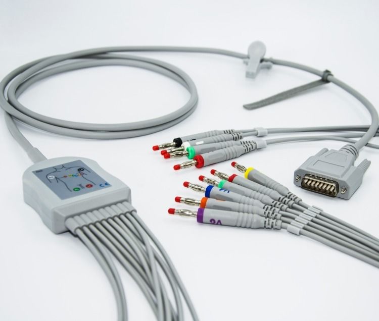 Mortara Plug Banana EKG Cable Set 3.0 Cable Diâmetro para monitor do paciente Acessório