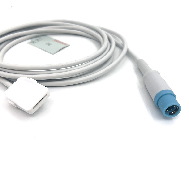 TPU cinza Spo2 Sensor Cable Single Pack para todos os tipos de pacientes para Masimo 7 Pin To Drager