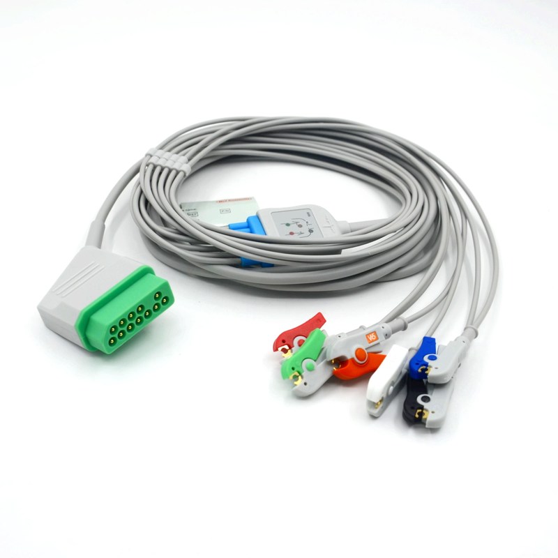 Compatível Nihon Kohden 12 Pin 6 Leads ECG Monitor Cable para acessórios médicos