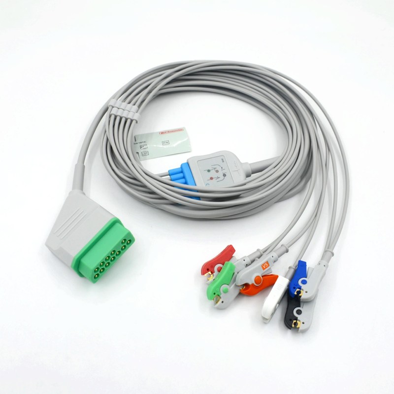 Compatível Nihon Kohden 12 Pin 6 Leads ECG Monitor Cable para acessórios médicos