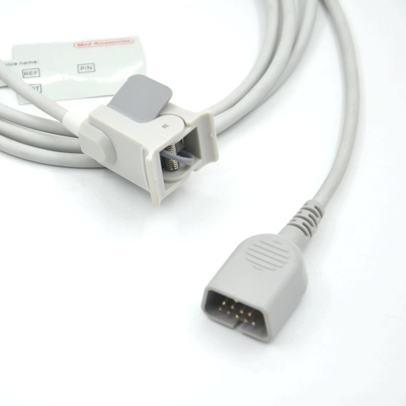 Fabricante Monitor Acessórios Dedos Pediátricos Compativel Nihon kohden 9pin Sensor SpO2 Reutilizável