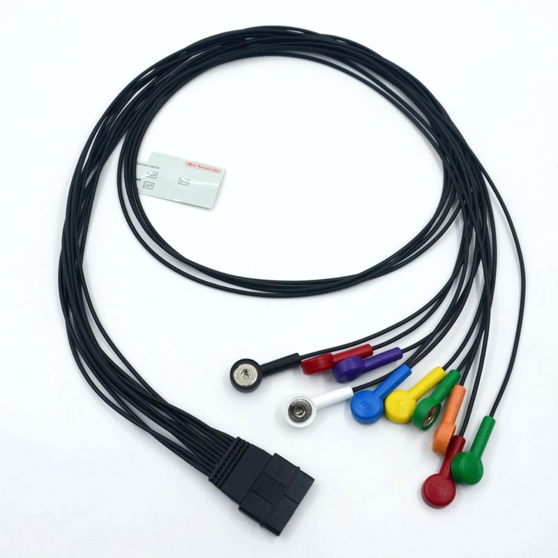 Compatível Schiller 10 Cable ECG do paciente de chumbo Schiller para Schiller MS-12 Cable ECG azul