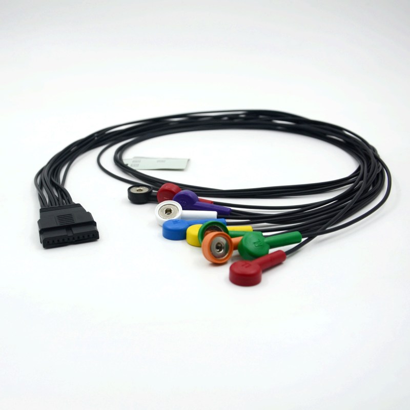 Compatível Schiller 10 Cable ECG do paciente de chumbo Schiller para Schiller MS-12 Cable ECG azul