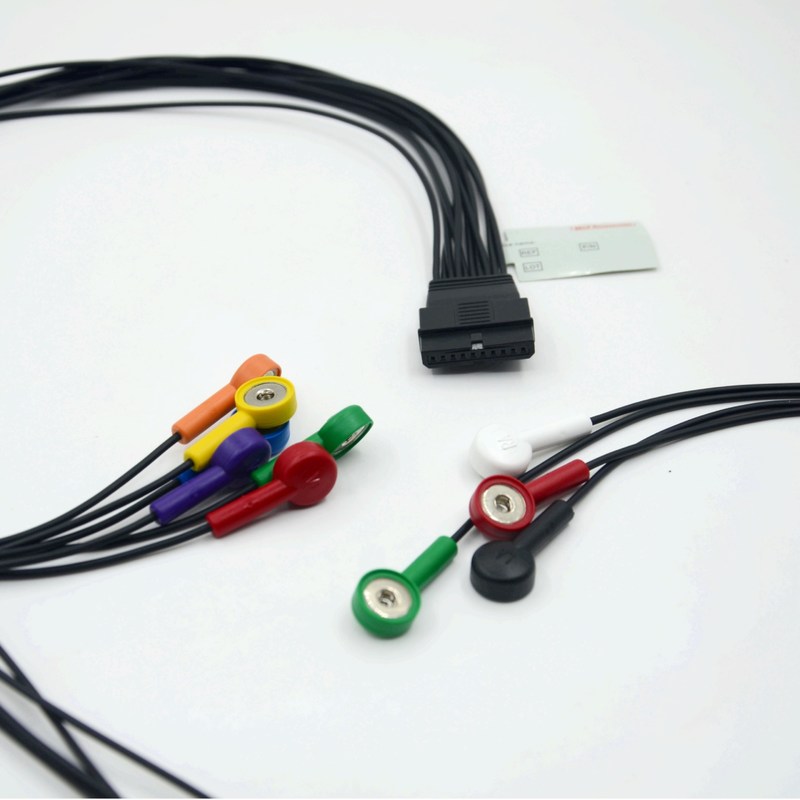 Compatível Schiller 10 Cable ECG do paciente de chumbo Schiller para Schiller MS-12 Cable ECG azul