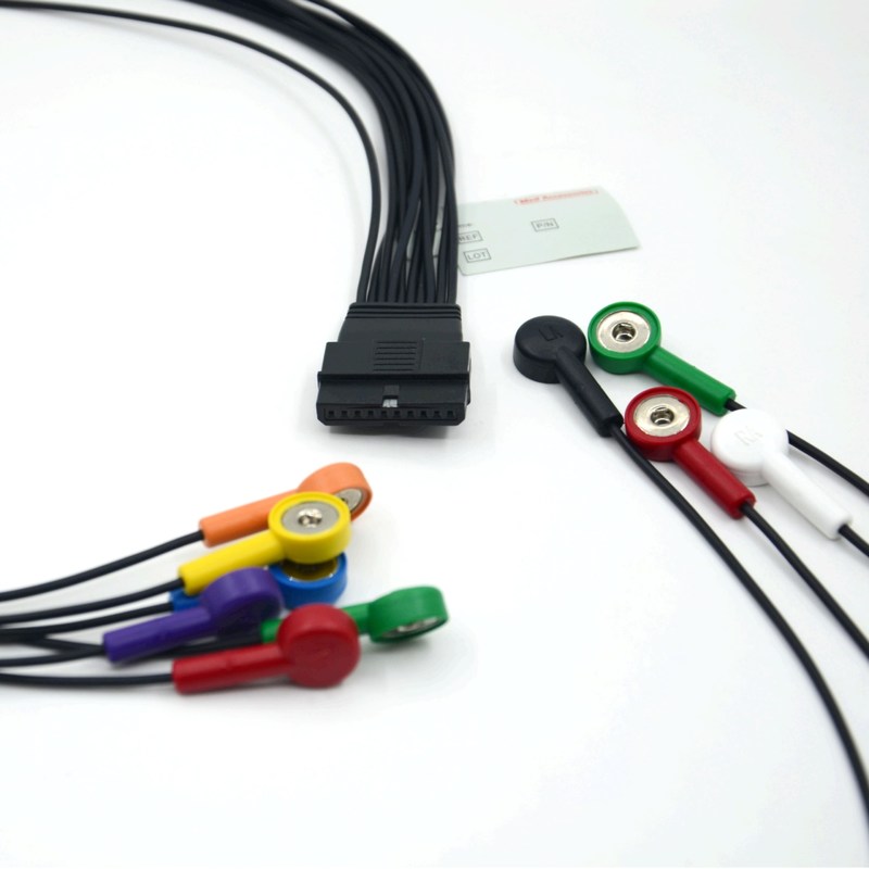 Compatível Schiller 10 Cable ECG do paciente de chumbo Schiller para Schiller MS-12 Cable ECG azul