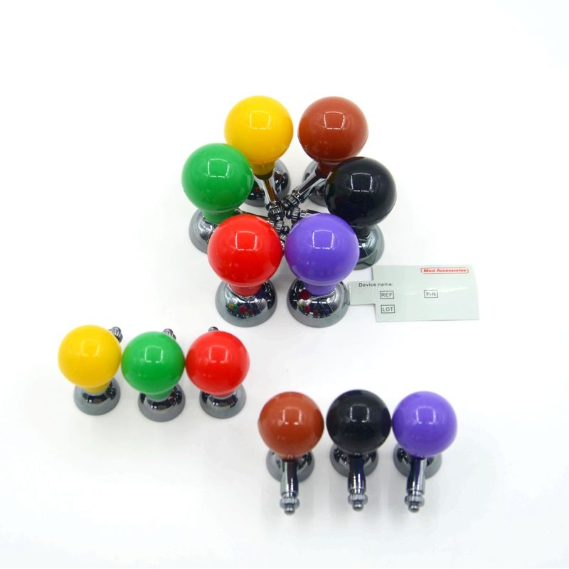 ISO13485 Bola de sucção de eletrodo de ECG pediátrico adulto com parafuso multicolor universal 6pcs/caixa
