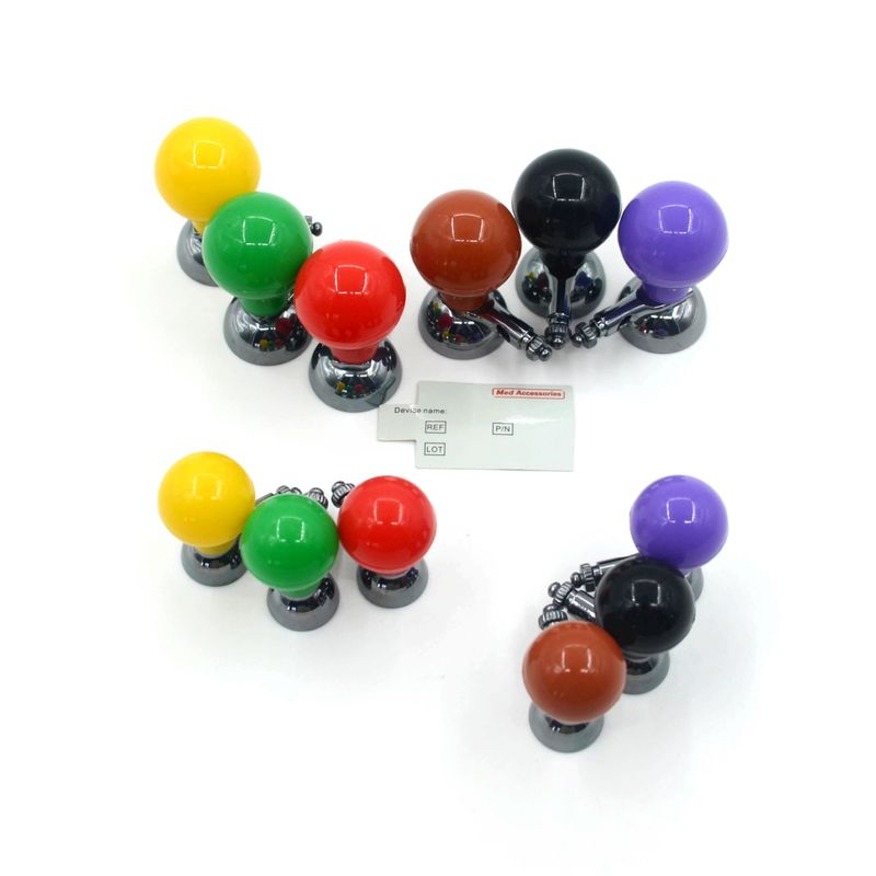 ISO13485 Bola de sucção de eletrodo de ECG pediátrico adulto com parafuso multicolor universal 6pcs/caixa