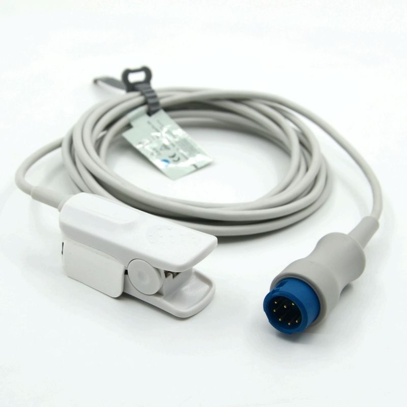 Produtor Acessórios de monitor Reutilizável Adult Clip Compativel Mindray SpO2 Sensor para T5/T8,7pin,3m
