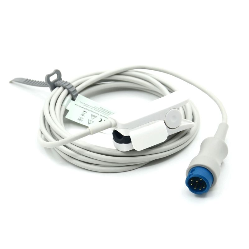 Produtor Acessórios de monitor Reutilizável Adult Clip Compativel Mindray SpO2 Sensor para T5/T8,7pin,3m