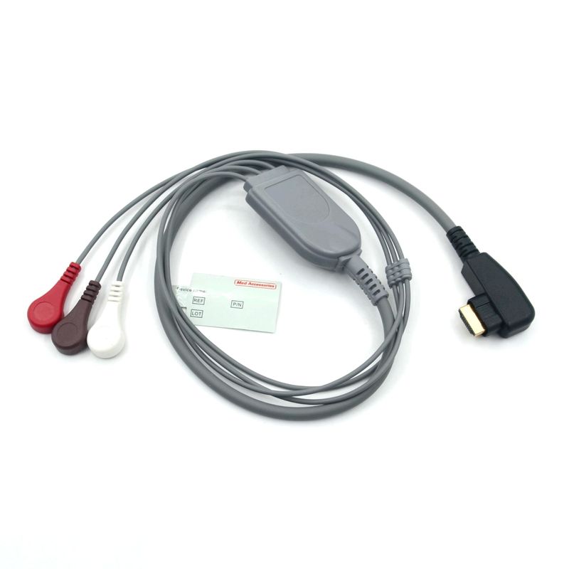 Cabo ECG Holter Sonda 3Leads Snap AHA/IEC para DMS300 de Produção DMS para Profissional Médico