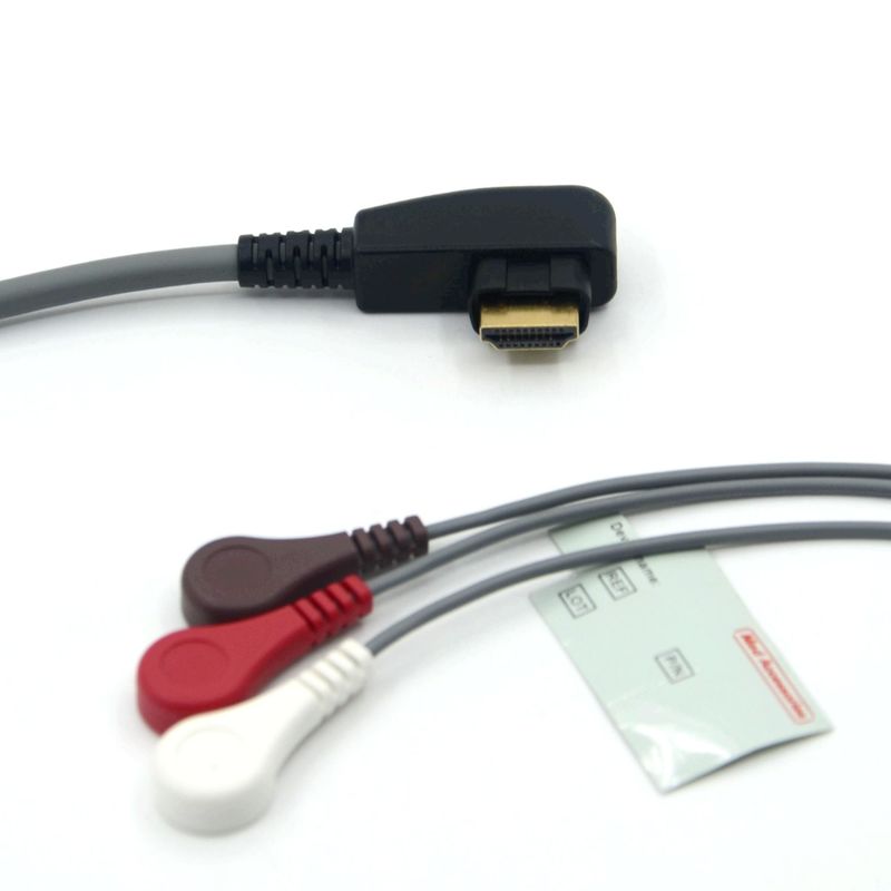 Cabo ECG Holter Sonda 3Leads Snap AHA/IEC para DMS300 de Produção DMS para Profissional Médico