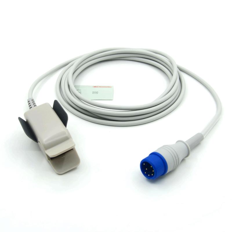 Sensor SpO2 para Monitor Compatível Zoll M2 Reutilizável Adulto Clip Fabricante Acessórios