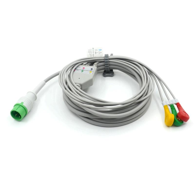 Conector de alta qualidade compatível com Zoncare 3 Cable ECG ECG IEC Snap para acessórios médicos