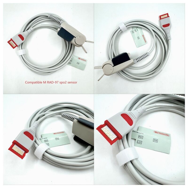 Acessórios Médicos de Alta Qualidade Acessórios de Monitor Médico Reutilizável Sensor Adulto Soft SpO2 Compatível Sensor RAD-97 Spo2